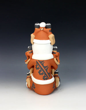 Jemez Pueblo American Indian Pottery Big Santa Storyteller - Vernida Toya