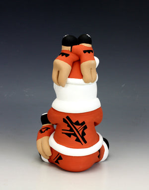 Jemez Pueblo American Indian Pottery Santa Storyteller #2 - Vernida Toya