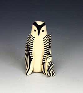 Jemez Pueblo American Indian Pottery Owl Storyteller - Loren Wallowingbull