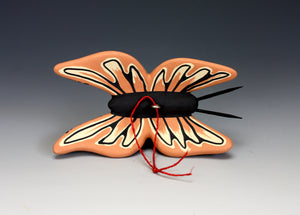 Jemez Pueblo American Indian Pottery Butterfly Ornament - Loren Wallowingbull