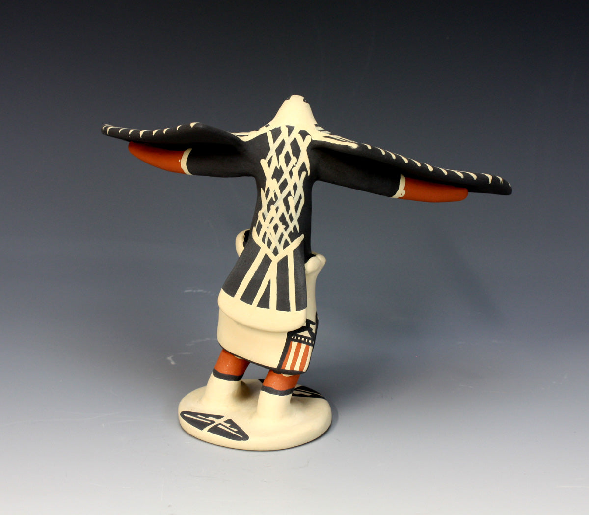 Jemez Pueblo American Indian Pottery Eagle Dancer - Loren Wallowingbull