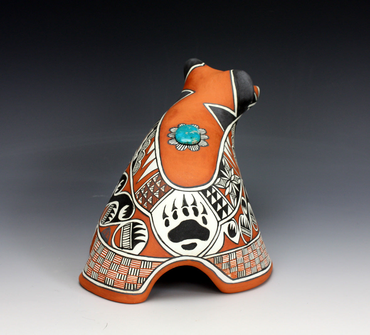 Jemez Pueblo American Indian Pottery Bear Figure - Scott Small