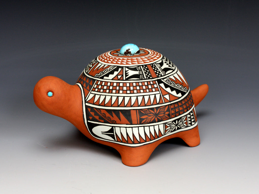 Jemez Pueblo American Indian Pottery Turtle #3 - Scott Small