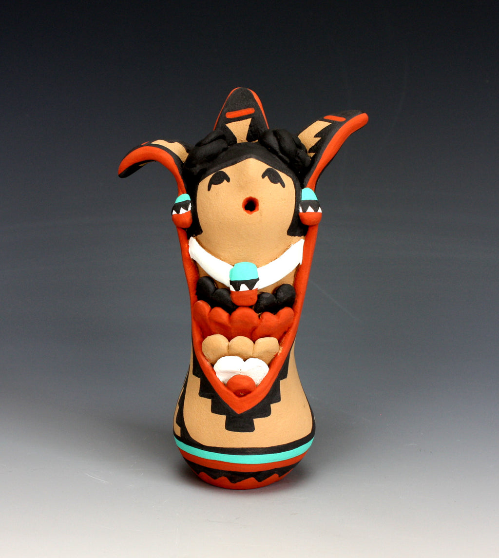 Jemez Pueblo American Indian Pottery Cornmaiden #3 - Vernida Toya
