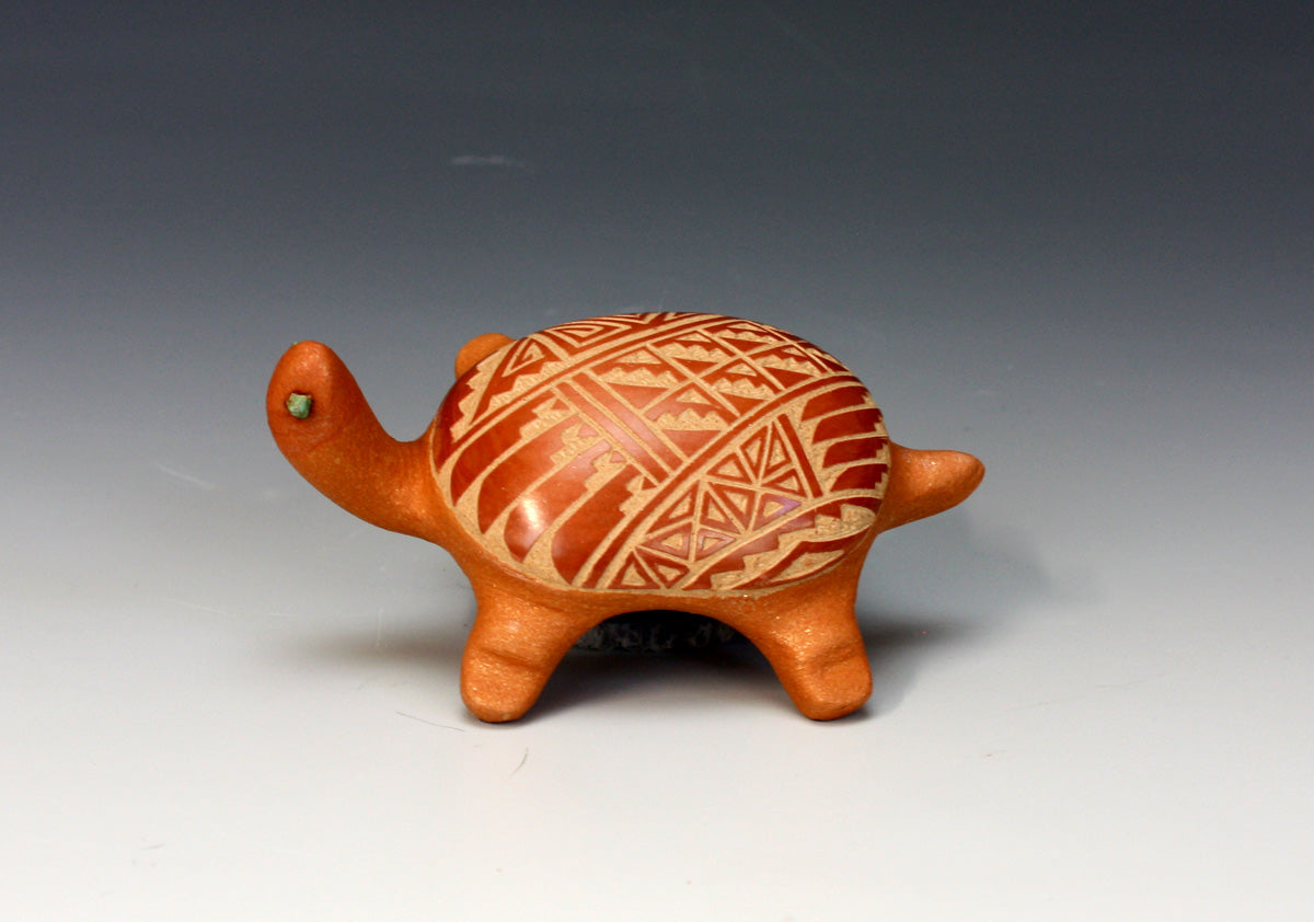 Jemez Pueblo American Indian Pottery Turtle #1 - Georgia Vigil