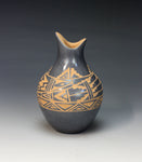 Jemez Pueblo American Indian Pottery Etched Vase #3 - Georgia Vigil