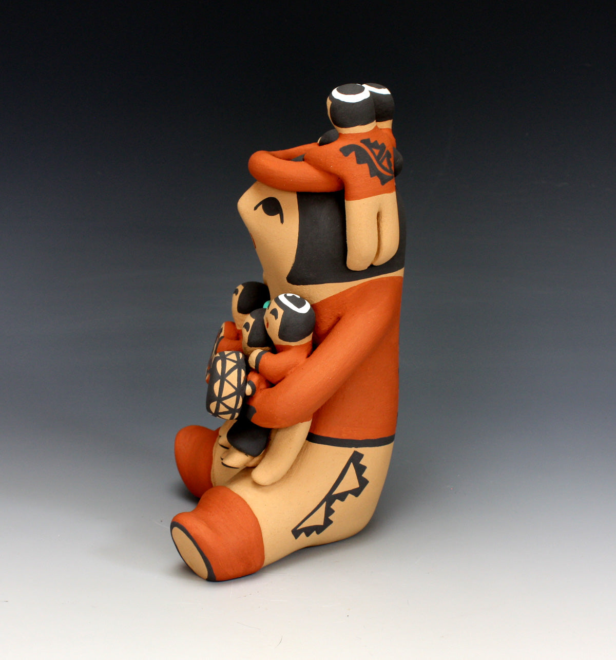 Jemez Pueblo American Indian Pottery Grandfather Storyteller #1 - Vernida Toya