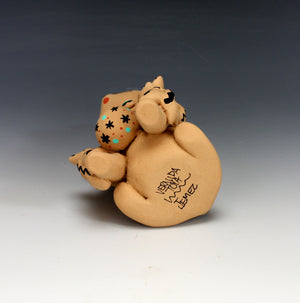 Jemez Pueblo American Indian Pottery Cat Storyteller - Vernida Toya