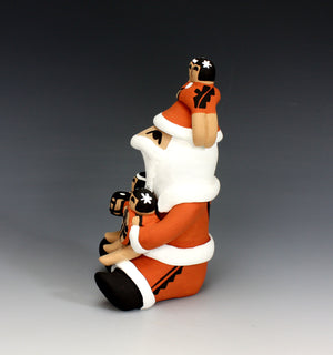 Jemez Pueblo American Indian Pottery 4 Baby Santa Storyteller - Vernida Toya