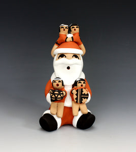 Jemez Pueblo American Indian Pottery 4 Baby Santa Storyteller - Vernida Toya