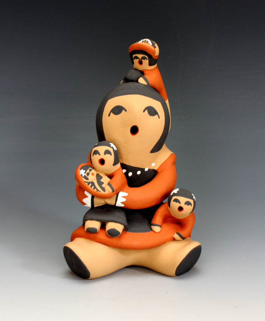 Jemez Pueblo American Indian Pottery 3 Baby Female Storyteller #1 - Vernida Toya