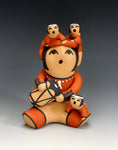 Jemez Pueblo American Indian Pottery 3 Baby Grandfather Storyteller - Vernida Toya