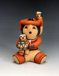 Jemez Pueblo American Indian Pottery 2 Baby Grandfather Storyteller - Vernida Toya
