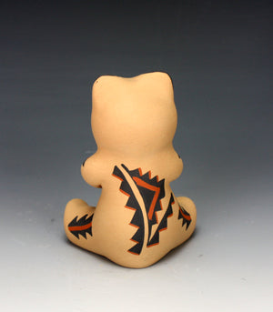 Jemez Pueblo American Indian Pottery Bear Storyteller #4 - Vernida Toya