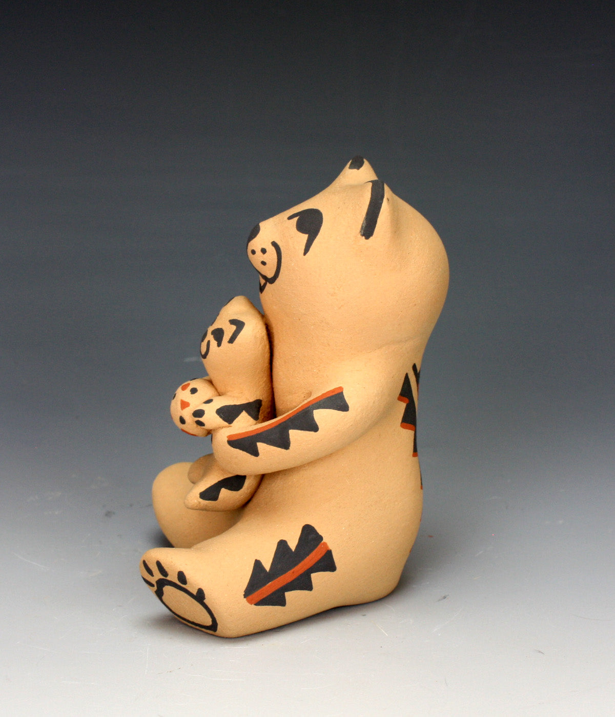 Jemez Pueblo American Indian Pottery Bear Storyteller #4 - Vernida Toya