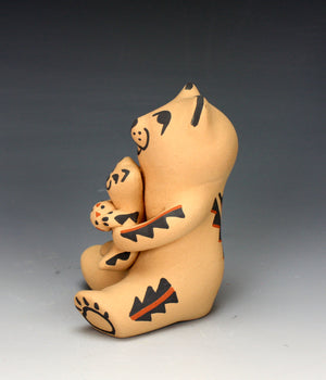 Jemez Pueblo American Indian Pottery Bear Storyteller #4 - Vernida Toya