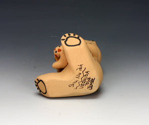 Jemez Pueblo American Indian Pottery Bear Storyteller #4 - Vernida Toya