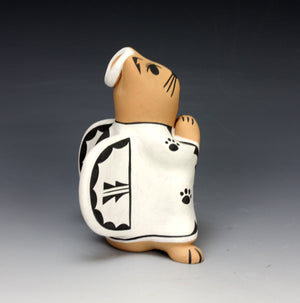 Jemez Pueblo American Indian Pottery Cat Angel - Darrick Tsosie