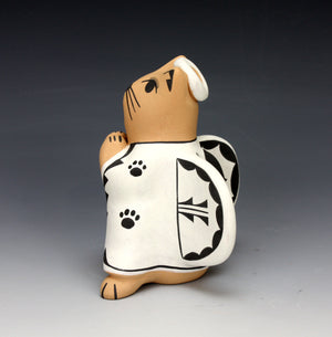 Jemez Pueblo American Indian Pottery Cat Angel - Darrick Tsosie