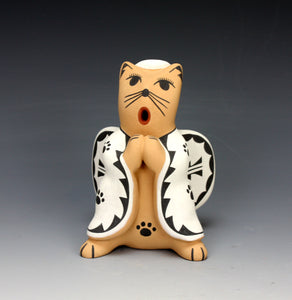 Jemez Pueblo American Indian Pottery Cat Angel - Darrick Tsosie