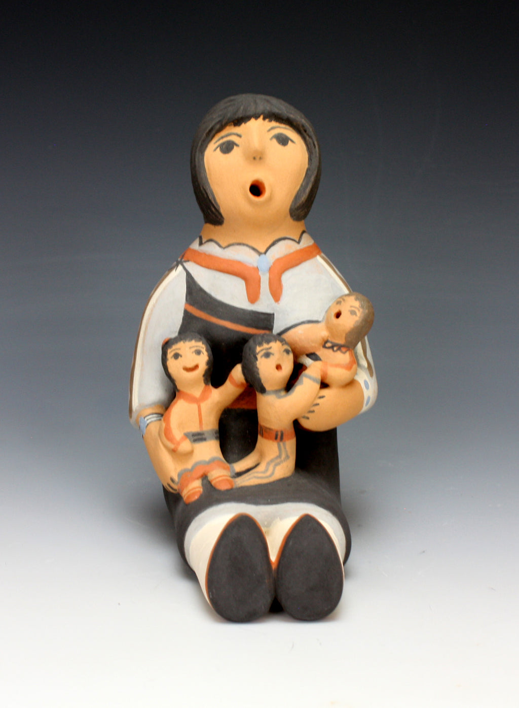 Jemez Pueblo American Indian Pottery Female Storyteller #1 - Leonard Tsosie