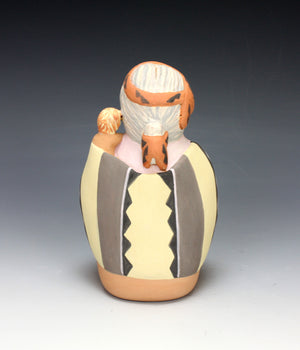 Jemez Pueblo American Indian Pottery Grandfather Storyteller #1 - Leonard Tsosie