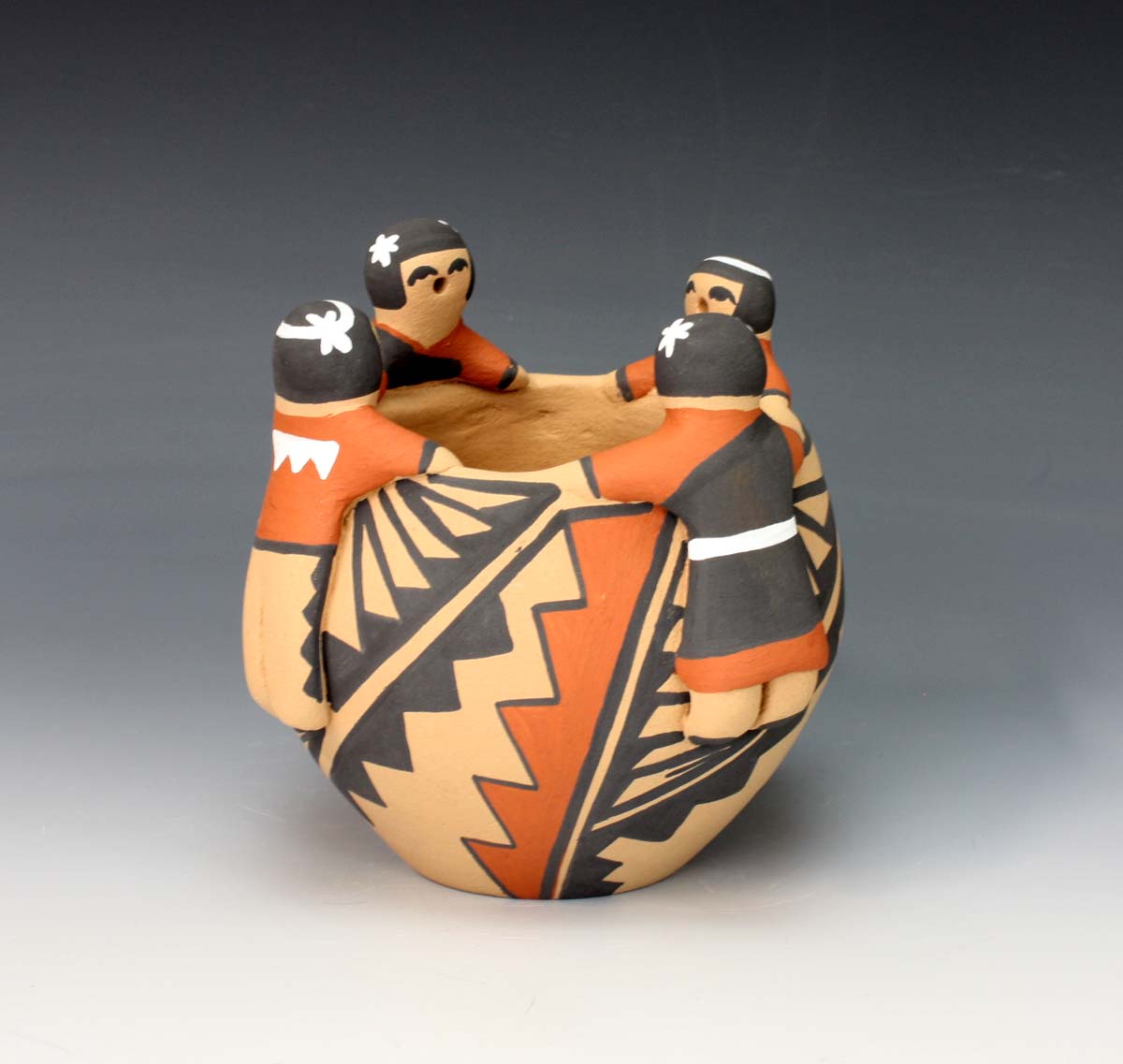 Jemez Pueblo Native American Pottery Friendship Bowl - Vernida Toya