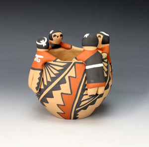 Jemez Pueblo Native American Pottery Friendship Bowl - Vernida Toya