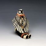 Jemez Pueblo American Indian Pottery Owl Storyteller  - Loren Wallowingbull 