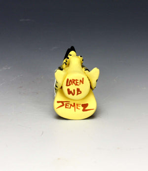 Jemez Pueblo American Indian Pottery Yellow Warbler Ornament - Loren Wallowingbull