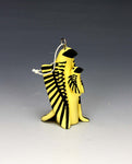 Jemez Pueblo American Indian Pottery Yellow Warbler Ornament - Loren Wallowingbull