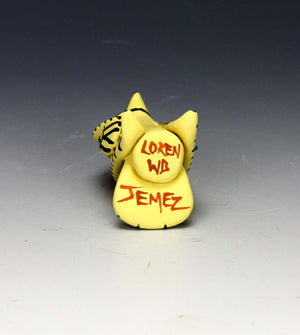 Jemez Pueblo American Indian Pottery Yellow Warbler Ornament #1 - Loren Wallowingbull