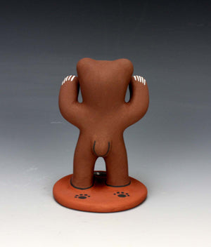 Jemez Pueblo American Indian Pottery Standing Bear - Darrick Tsosie 