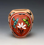 Jemez Pueblo American Indian Pottery Hummingbird Jar - Marie Chinana