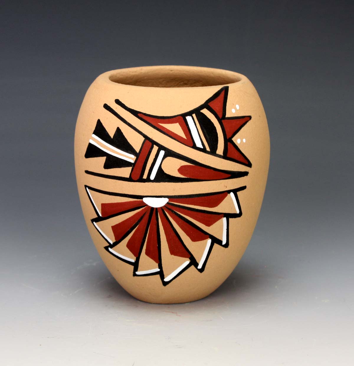 Jemez Pueblo American Indian Pottery Hummingbird Jar #1 - Marie Chinana 