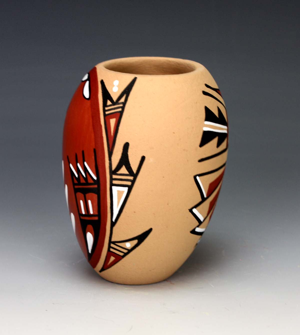 Jemez Pueblo American Indian Pottery Hummingbird Jar #1 - Marie Chinana 