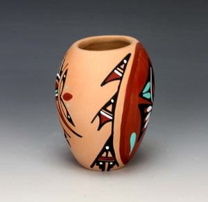 Jemez Pueblo American Indian Pottery Butterfly Jar - Marie Chinana