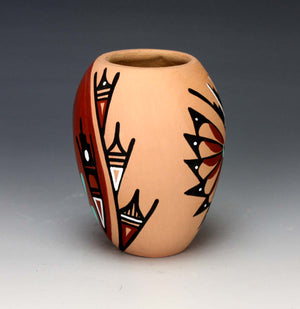 Jemez Pueblo American Indian Pottery Butterfly Jar - Marie Chinana