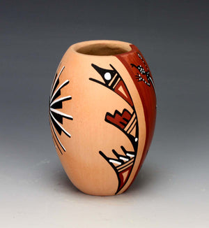 Jemez Pueblo American Indian Pottery Lizard Jar - Marie Chinana