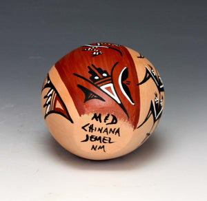 Jemez Pueblo American Indian Pottery Lizard Jar - Marie Chinana