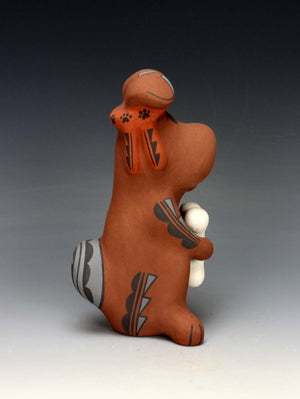 Jemez Pueblo American Indian Pottery Dog with Bandana - Darrick Tsosie