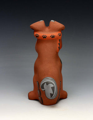 Jemez Pueblo American Indian Pottery Dog with Bandana - Darrick Tsosie