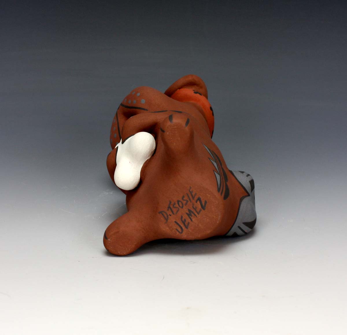 Jemez Pueblo American Indian Pottery Dog with Bandana - Darrick Tsosie