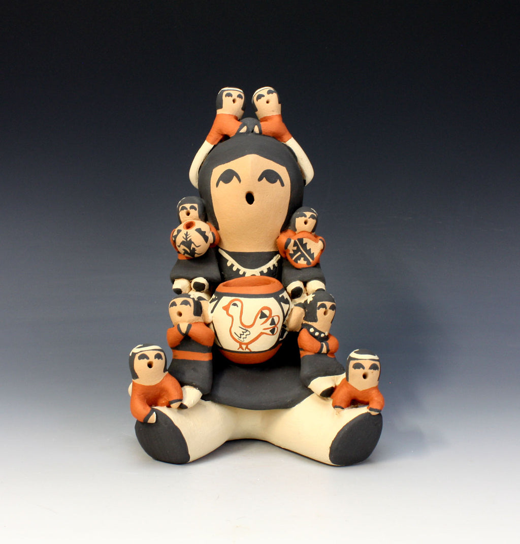 Jemez Pueblo American Indian Pottery Female Storyteller #1 - Vernida Toya