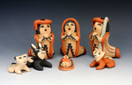 Jemez Pueblo Native American Pottery 7 Piece Nativity Set - Vernida Toya