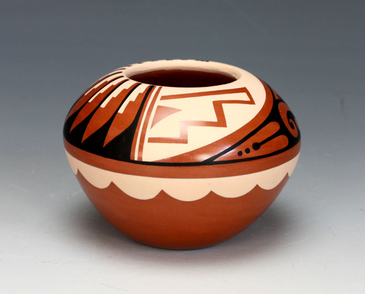 Jemez Pueblo American Indian Pottery Polychrome Jar #5 - Caroline Loretto