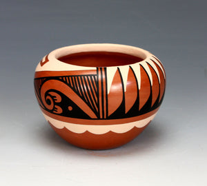 Jemez Pueblo American Indian Pottery Polychrome Jar #6 - Caroline Loretto