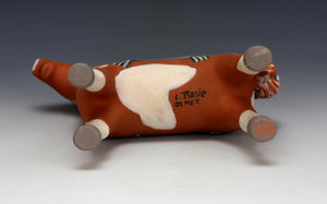 Jemez Pueblo American Indian Pottery Orange Horse Storyteller - Leonard Tsosie