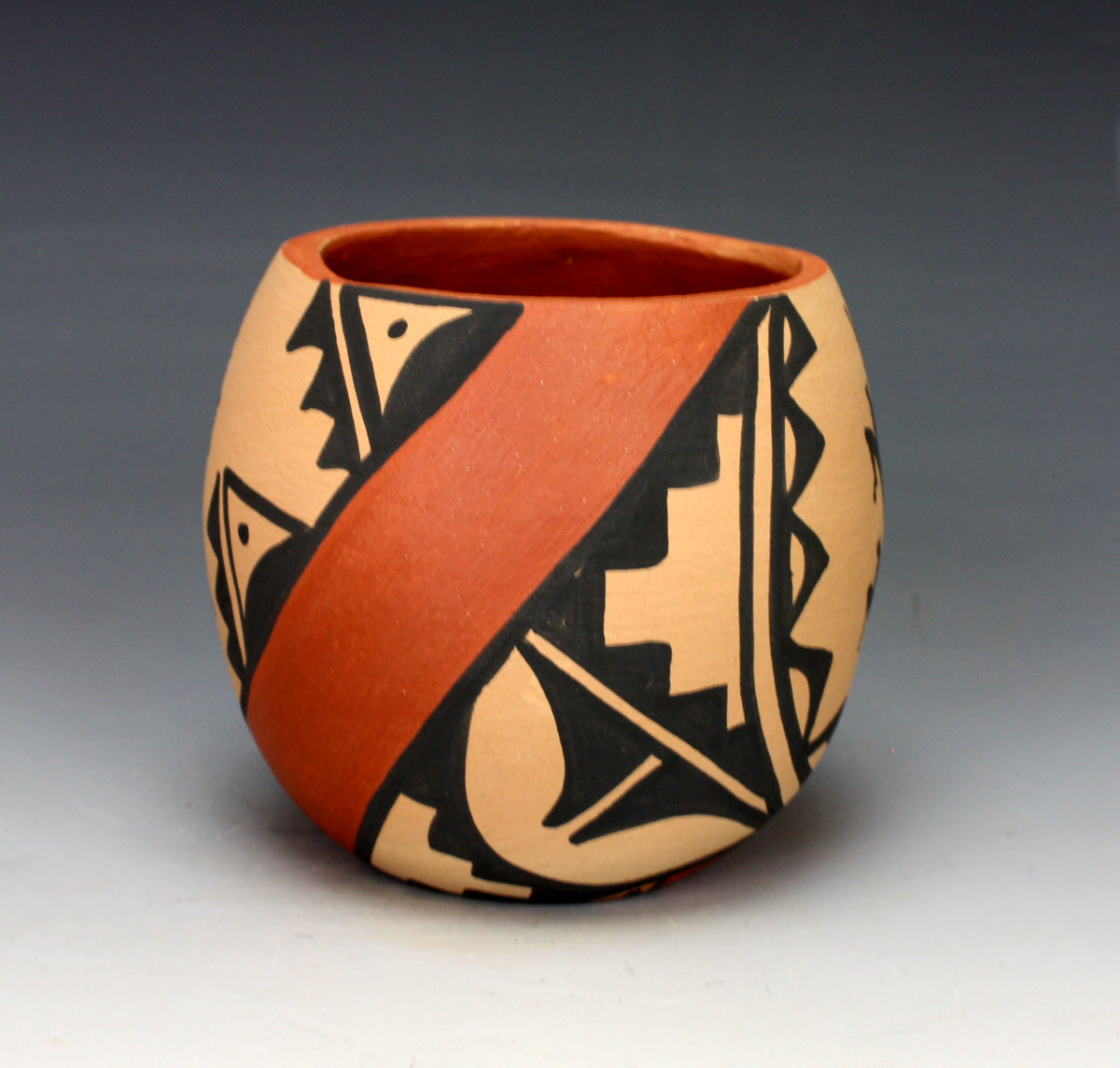Jemez Pueblo Native American Pottery Corn Bowl - Vernida Toya