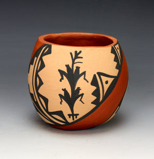 Jemez Pueblo Native American Pottery Corn Bowl - Vernida Toya